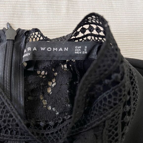 Zara Womens Dress Short Lace Casual Shortsleeve Fashion Fit Flare LBD Fashion S - Picture 5 of 8